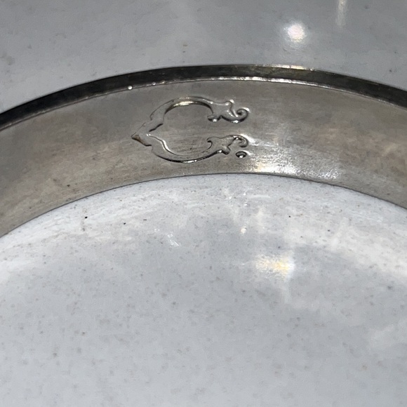 C. Wonder Logo Bangle in blue & silver w/ enamel/metal finish - Picture 2 of 5